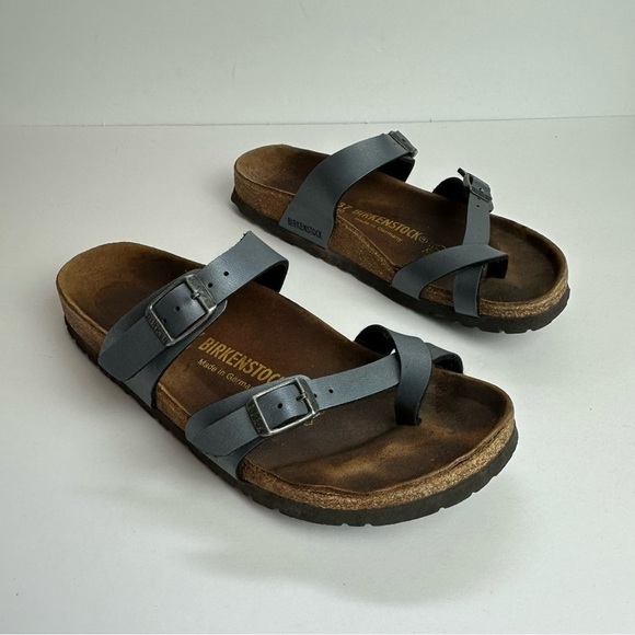 Birkenstock Mayari Metallic Blue Sandals Women's Size 6 or Men's Size 4 Shoes 37 - Picture 12 of 12